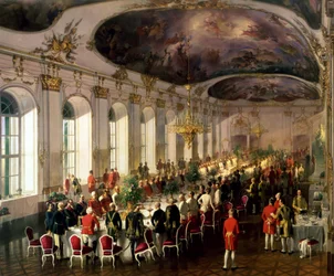 Celebração por ocasião do aniversário da Ordem Militar de Maria Teresa, 1861